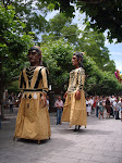 GIANT walking statues during the festivals of Burgos.