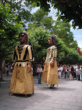 GIANT walking statues during the festivals of Burgos.
