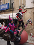 Street performers during the festivals of Burgos.