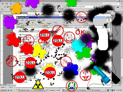 messed up desktop screen using Weapon Closet Anti-stress software