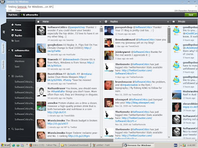 Seesmic for Windows User Menu Seesmic for Windows User Menu