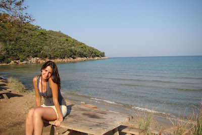 Laura en la primera playa