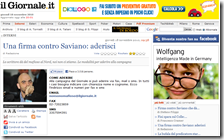 La campagna shock de "Il Giornale" contro Saviano