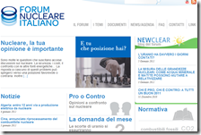 Il sito del Forum Nucleare Italiano