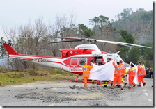 Robert Kubica viene trasportato in elicottero in ospedale