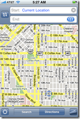 Google Maps for iPhone - Home Screen