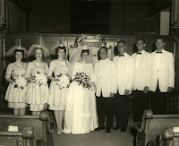 Tom and Karen's wedding photos.  June 22, 1962: Karen and Tom with wedding party. Old Family Photos