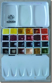 Selected palette in the tin