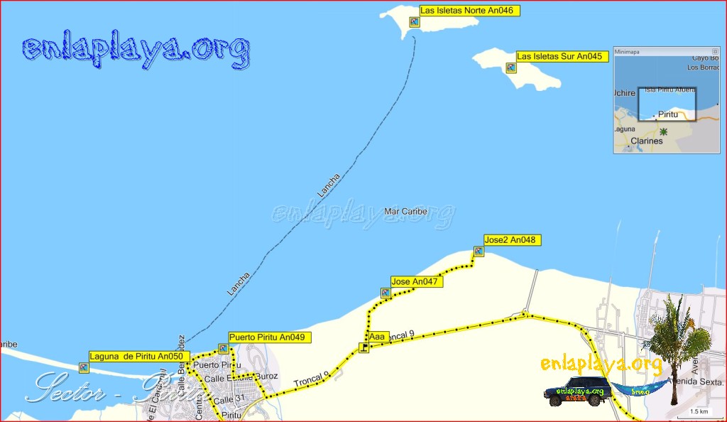 Piritu - Playas desde Jose hasta La Laguna de Piritu