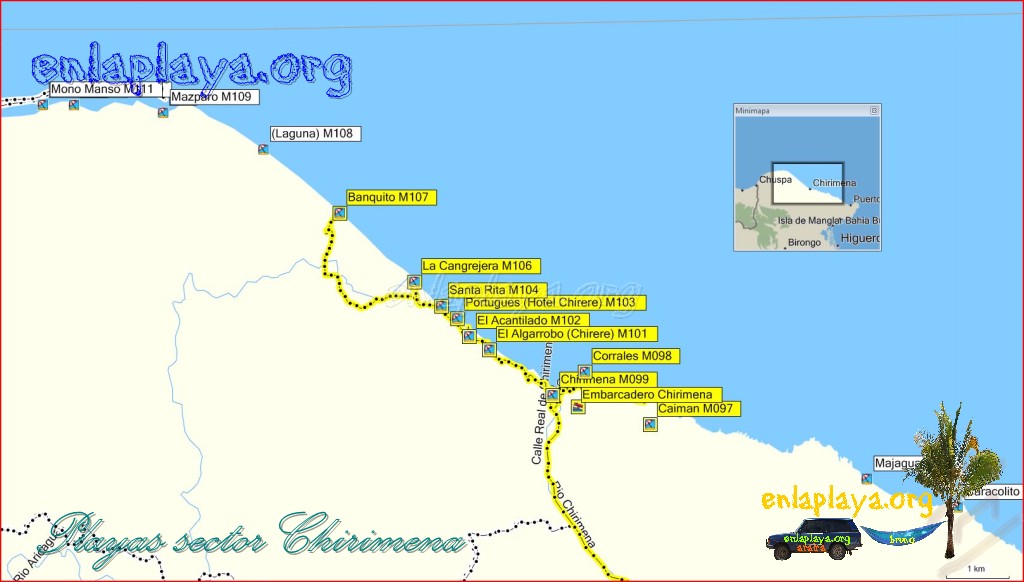 Chirimena - Playas desde Caiman hasta Banquito