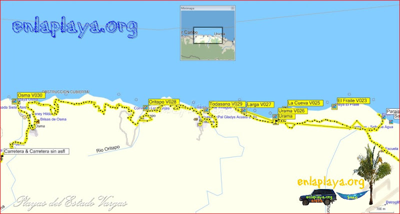 Playas de Todasana, desde Urama hasta Osma