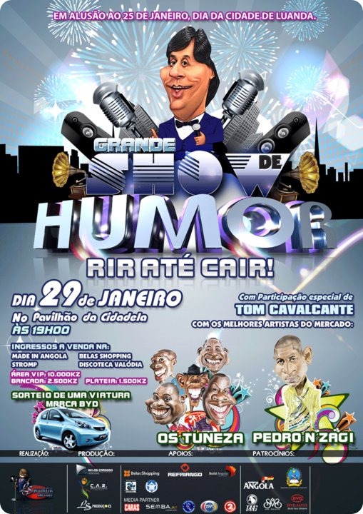 Tom Cavalcanti Em Angola – Show de Humor “Rir Até Cair” [Dia 29 de Janeiro]