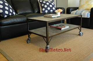 French Industrial Era Coffee Table / Cart $345 http://vintageaz.blogspot.com/2009/11/french-industrial-era-coffee-table-cart.html