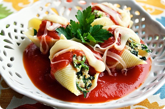 Turkey Spinach Stuffed Shells