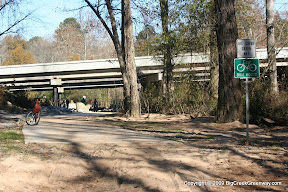 The beginning of the Big Creek Greenway Forsyth at McFarland Parkway.