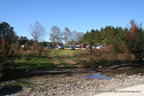 The unfinished parking lot at McFarland Rd.