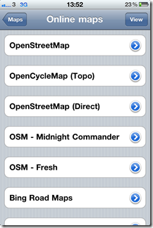 OpenMaps iPhone