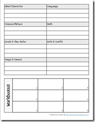 Preschool Planning Form 2010 2
