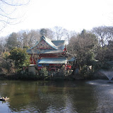The Inokashira Park shrine is dedicated to Benzaiten, the Goddess of property, good-looks, entertainment and love.
