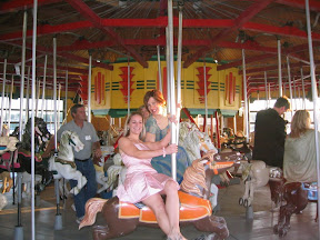 My sisters E'loise and Nichole on the carousel