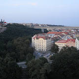 Southern view from Vysehrad - the wall extends into the city