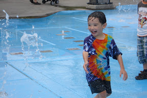 Eidan enjoying the Water Works