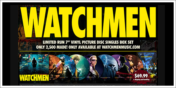 Watchmen Soundtrack 7 in. Vinyl Picture Disc Box Set