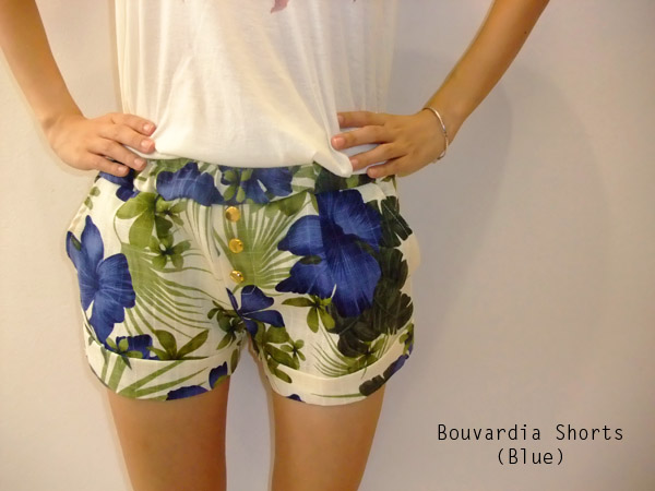 Blue Bouvardia Shorts Blue Bouvardia Shorts