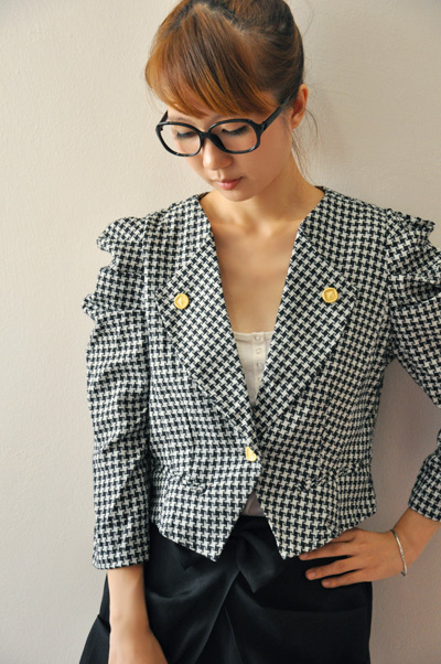 Black Checker Estee Jacket
