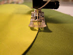 Machine-sew all the way around the circle, about 1/8-inch from the edge.