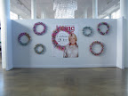 The entrance to the clerestory, adorned with foil wreaths from the cover and the Sparkle & Shine story in the December issue.