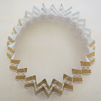 Then I glued the ends of the strip together and turned the completed, folded loop on end.