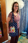 Anne used the scraps to make a tote bag. Anne used the scraps to make a tote bag.