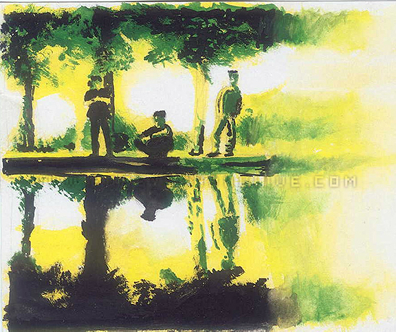 watercolor drawing of a band watercolor drawing of a band