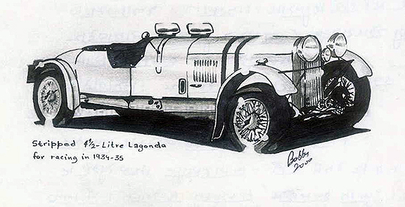 Lagonda 4 1/2 litre stripped racing vintage 1934-35 Lagonda 4 1/2 litre stripped racing vintage 1934-35