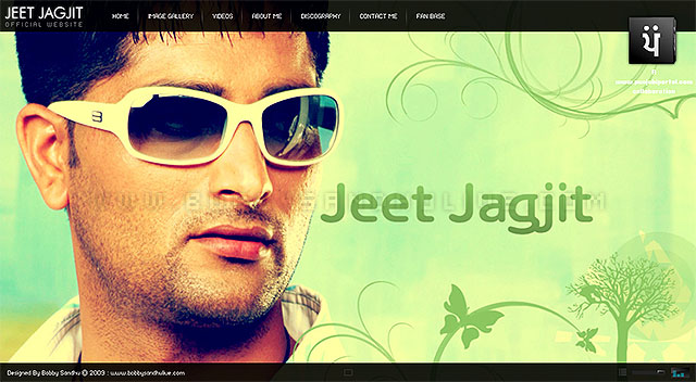 jeet jagjit website design in flash, flash website design