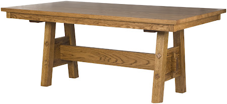 70" x 42" Geneva Table in Rustic Oak