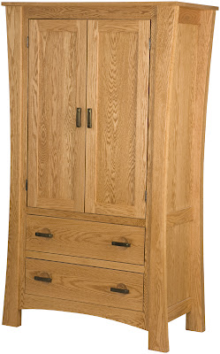 Zen Armoire in Medium Oak