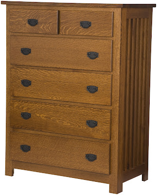 Mission Dresser in Mahogany Quarter Sawn Oak
