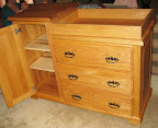 Hudson Changing Table, Oak Hardwood, Medium Finish