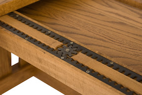 70 x 46 Shenzen Dining Table, Oak Hardwood, Medium Finish