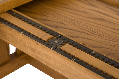 70 x 46 Shenzen Dining Table, Oak Hardwood, Medium Finish