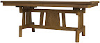 70 x 46 Shenzen Dining Table, Oak Hardwood, Medium Finish