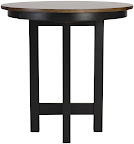 42 Inch Diameter Barcelona Table Shown in Medium and Midnight Oak