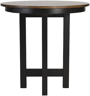 42 Inch Diameter Barcelona Table Shown in Medium and Midnight Oak