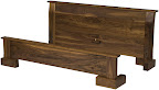 Sumatra Platform Bed in Natural Walnut