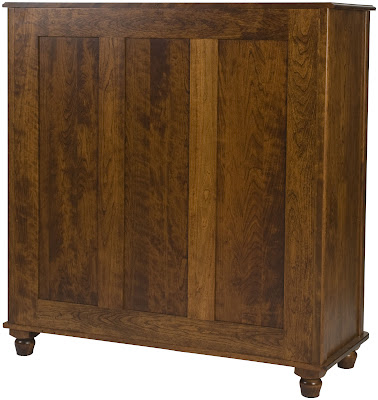 Lotus Dresser in Antque Cherry, Hardwood Rear Panel