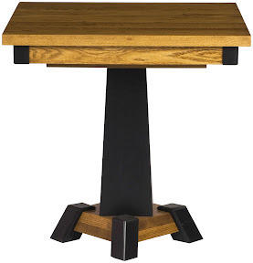 36 x 36 Turin Dining Table, Oak Hardwood, Medium and Midnight Finish