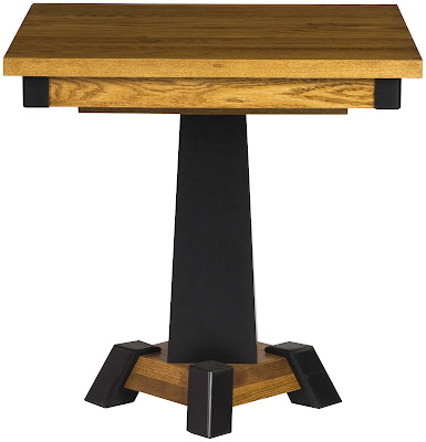36 x 36 Turin Dining Table, Oak Hardwood, Medium and Midnight Finish
