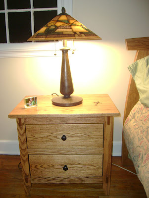 Madrid Nightstand in Medium Oak